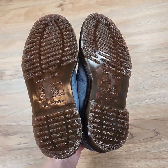 🩵NIB Dr. Martens Blue Made in England Savannah Nubuck Leather Oxfords Size 8 - Picture 11 of 16